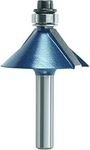 Bosch 85298M 1-1/2-Inch Diameter 35/64-Inch Cut 45 Degree Carbide Tipped Chamfer Router Bit 1/4-Inch Shank with Ball Bearing