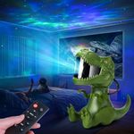 Kidsjoy Star Projector, Dinosaur Galaxy Projector with Remote Control, Night Light for Kids, 360° Rotating Nebula Projector with Timer, USB, Colour Changing Lamp for Boys, Children, Bedroom