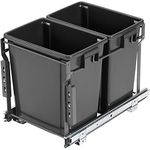 70 Liter / 64qt. Pull Out Trash Can, Dual Under Sink Trash Can Pull Out Kitchen Dual Garbage Cans for Recycling and Trash