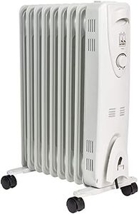 MYLEK Oil Filled Radiator with Adjustable Thermostat - 3 Heat Settings - Electric Portable Heater - Energy Efficient - Safety Tip Over Protection & Safety Cut Off (2000W 2KW)