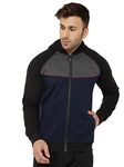 CHKOKKO Men Winter Sports Gym Track Zipper Stylish Jacket Blue M