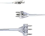 FEFOSAEP Fencing Body Cord - 2-Prong Foil/Sabre Body Cord - Foil/Sabre Body Wire with Transparent Cable Plugs (Set of 2)