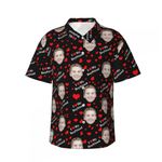 Naispanda Custom Shirt with Face for Men Personalized Men's Casual Button-Down Shirts Custom Casual Short Sleeve Shirts with Pockets, Customized Valentine's Day Gifts for Men Boyfriend Son Father, S