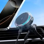Spigen Essential Cryomax Magfit Qi2 Peltier 15W MagSafe Car Charger, Cooling Wireless Charger Phone Holder for Car, N52 Strong Magnet, Cable Included for iPhone 17 16 15 14 13 12 Pro Max Air - Airvent