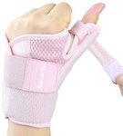 Reversible Thumb Splint & Wrist Stabilizer Support Brace for Right and Left Hand, BlackBerry Thumb, Trigger Finger, Pain Relief, Arthritis, Tendonitis, Sprained and Carpal Tunnel Support (Pink)