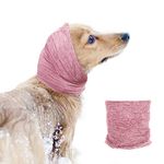 Pattepoint Dog Snood Dog Grooming Ear Muffs Noise Protection, Dog Neck and Ears Warmer Headwear for Comfort, Anxiety Relief and Calming Dog Ear Protectors, Pet Cat Dog Hoodie, Pink M