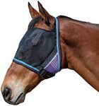 Kensington UViator Protective Fly Mask - Newest UV Solar Screen Protection with a 90% UV Rating - Double Locking CatchMask Fasteners - Non Heat Transferring Fabric (Lavender Mint, Medium)