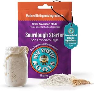 MY RUSTIC ROOTS San Francisco Sourdough Starter Culture – All Natural & Organic Sourdough Bread Starter - Beginner Friendly - Perfect for Baking Delicious Homemade Artisan Bread, Pizza & More - 12g