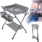 Luteti Infant Changing Table with Changing Pad, Changing Table Portable Pad Nursery Furniture Baby Changing Station