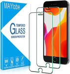 MAYtobe 2 Pack Screen Protector For iPhone SE 2020, iPhone 8, iPhone 7, iPhone 6 / 6s Tempered Glass, Case Friendly, Anti-Scratch, 9H Hardness, Bubble Free, Easy to Install
