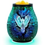 EQUSUPRO Wax Melt Warmer Wax Melter Wax Burner for Scented Wax Melts Electric Fragrance Warmer for Wax Cubes & Tarts, Vivid 3D Design 7 Colors LED Light Gift & Decor for Home Office (3D-Angel)