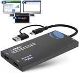 OREI SplitExtend 4K HDMI Splitter Extended Display for Dual Monitor - Multi-Monitor Display 3 Separate Screens - USB A & USB-C Adapter to HDMI 2.0, 4K@60hz, 90W PD Charger, DisplayLink MacOS, Windows