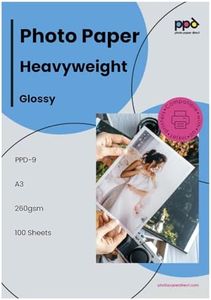 PPD 11x17 Glossy Photo Paper Heavyweight For Inkjet 64lbs 240gsm 10.9mil Ideal For Photos and Posters Instant Dry and Water-Resistant x 50 Sheets (PPD-9-50)