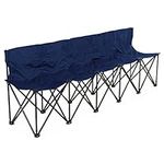 Azuma 5 Seat Folding Bench Outdoor Sports Training Football Camping Garden - Navy