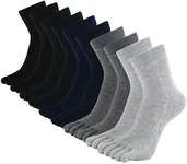 CaiDieNu Mens Toe Socks Cotton Athl