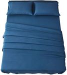 Sonoro Kate Bed Sheet Set Super Soft Microfiber 1800 Thread Count Luxury Egyptian Sheets 18-Inch Deep Pocket Wrinkle and Hypoallergenic-3 Piece(Twin, Navy Blue)