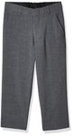 Calvin Klein Boys' Flat Bi-Stretch Dress Pant, Straight Leg Fit, Belt Loops & Front Pockets, Grey Heather, 14