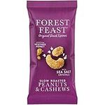 FOREST FEAST Slow Roasted Peanut & Cashews 12 x 40g | Heather Honey Roasted Cashew & Peanut Mix Nuts Snack, Naturally High in Protein, High Fibre & Gluten Free Savoury Snack