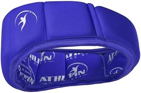 ATHLETIN BE SPORTY – Soft Shell Non-Tackle Headgear, Lightweight, Breathable, Moisture-Wicking, Designed for Flag Football, Soccer, Volleyball, Field Hockey & Figure Skating (Royal Blue, Youth)