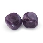 Original Amethyst Crystal Tumble - Precharged Amethyst Tumble Purple Crystal for Peace, Decision-Making, Spiritual Awareness, Chakra Healing and Relaxation - 2 Piece