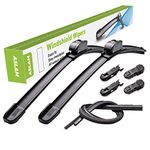 ASLAM Windshield Wipers All-Season Blade Type-M 28"+18", Multifunctional Adapters and Refills Replaceable, Double Service Life(set of 2)