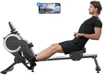 Dripex Rowing Machines for Home Gym, Rowing Machine with 16 Levels of Adjustable Resistance, 350LB Weight Capacity, Durable Slide Rail, Bluetooth App Supported, LCD Monitor, Magnetic Rower Machine
