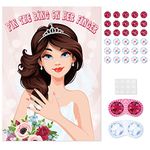 ASTARON Pin The Ring On The Bride, Bridal Shower Hen Party Bachelorette Party Game Bride To Be Pin Game Party Supplies