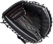 WILSON A500 32” Youth Baseball Catcher’s Mitt - Right Hand Throw, Grey/Black/Red