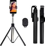 HOLD UP Super Long Selfie Stick Tripod, Extra-Long Selfie Stick with Large Reinforced Tripod Stand Upto 67 inch/170 cm, Wireless Bluetooth Selfie Stick for YouTube Photo Video Tripod for Mobile Phone