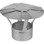 Proper Tools Galvanised Steel Chimney Cowl - Ø 100 mm (3.94") - Flue Liner Cap, Duct Plug Pipe, Rain Cover, Stove Log Burner Cap, Tube Finishing