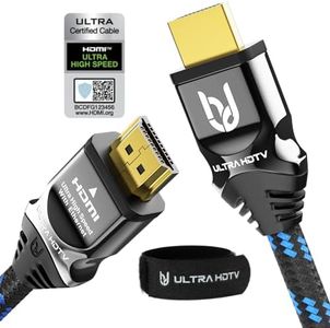 Ultra HDTV Cable HDMI 8K - Cable HDMI 2.1 de ultra alta velocidad de 2 m (48 Gbps) para 8K@60Hz y 4K@120Hz - Certificado Premium - Listo para PS5 y Xbox Series X