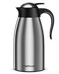 Large Thermal Coffee Carafe 2L/68Oz - Double Wall Vacuum Insulated BPA Free Stainless Steel Easy Server Beverage Pitcher - Lab-Tested Hot and Cold Jug - 12 Hour Heat Retention Pot by Coffmax