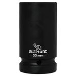 Elephant Metal 1" Square Drive 6-Point Std Impact Sockets Size 33Mm, Length 90Mm