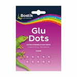 Bostik Extra Strong Glu Dots - Extra Strong, Double Sided Glue Dots, For Instant Fixing & Crafts, Easy to Use, No Mess, Clear, x64 Glu Dots