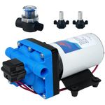 AC-DK 4-Series 12V DC RV Water Pump,5.5GPM 70 PSI, 12 Volt Self Priming Water Pressure Pump,with Pressure Switch for RV,Marine,Yacht,Caravan