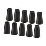 YOKIVE 10Pcs Rubber Stoppers with Hole, Tapered Plugs with High-Temperature Resistance | Protect Hole, Great for Lab Industry (Black, 10mm to 15mm)