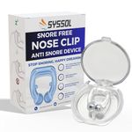 SYSSOL Anti-Snoring Solution - Adjustable Magnetic Nose Clips Instant Snore Relief for Deep Peaceful Sleep Comfortable Ease Breathing Compact Discreet Reusable for Men & Women (Silicon, 1pc)