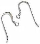 10pcs 925 Solid Silver Flat Ear Wire ~ Jewelry Making ~
