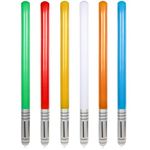 TOSAMZOO 6PCS Inflatable Lightsaber - Inflatable Swords for Star Wars Themed Party, Inflatable Light Saber Set Halloween/Christmas Party Bags Stocking Stuffers Cosplay Party Favour （6 Colours）