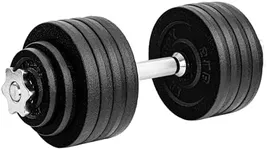 Yes4All 52.5lbs Cast Iron Weights Adjustable Dumbbell Sets for Home Gym with Bars, Plates, Collars