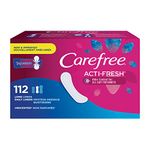 Long, 112 Count : Carefree Acti-Fresh Body Shape Ultra-Thin Panty Liners, Long Flat, Unscented - 112 Count