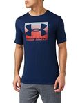 Under Armour Men's Boxed Sportstyle Short-Sleeve T-Shirt, Academy Blue (408)/Red, XXXL Tall