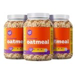 Yogabar No Added Sugar Oatmeal 1kg, Pack of 3 - with Alphonso Mango, Chia Seeds and Real Fruits & Berries - Whole Breakfast Oatmeal Cereal - Overnight Oats - with Rolled Oats