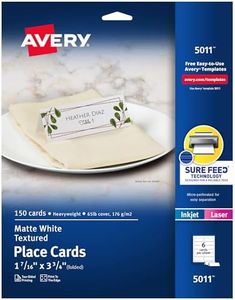 Avery Textured White Place Cards, 1-7/16 x 3-3/4 Inches, Pack of 150 (05011)