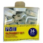 PME Alphabet Cutters for Sugarcraft and Cake Decorating, Set of 26, White, 5 x 1.3 x 5 cm