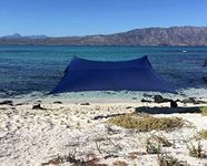 Neso Tents Beach Tent with Sand Anchor, Portable Canopy Sunshade - 7' x 7' - Patented Reinforced Corners (Navy)