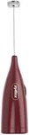 Zyliss Handheld Electric Milk Frother - Battery-Powered Frother for Coffee - Create Hot or Cold Foam in Cappuccinos, Lattes, or Shakes - Perfect Accessory for Your Coffee Bar - Red