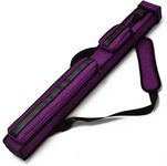 Champion 2X2,2X3,3X4 Nylon Billiard Pool Cue Stick Hard Case (Purple, 3X4 Pool case)