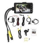 Motorcycle Recording Camera System, 1080P/480P Dual Lens Dash Cam Dvr, IP68 Waterproof, Driving Video Recorder, 3 Inch LCD