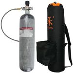 TUXING 4500psi Carbon Fiber Air Tank 3L with Carrier Bag, PCP Paintball Compressed Air System with Valve Regulator Gauge for PCP Air Rifles/PCP Game